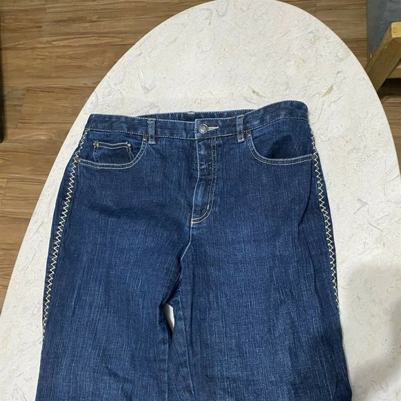 Talbots Size 12 Petite Stretch Jeans Topstitched - Picture 4 of 8